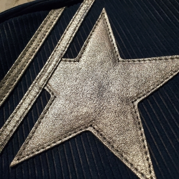 Silver Star and Stripe Blue & Silver Suede Crossbody - Picture 9 of 9